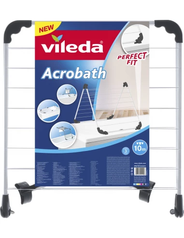 Sechoir Baignoire luxe blanc 10m - TOPCASA