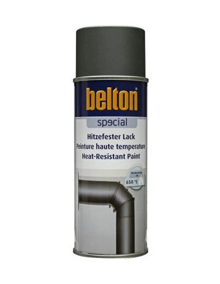 Peinture aérosol Haute température 650°C 400ml noir - BELTON AUTO-K