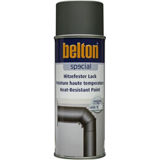 Bombe de peinture Haute température 650°C 400ml gris fonte - BELTON AUTO-K