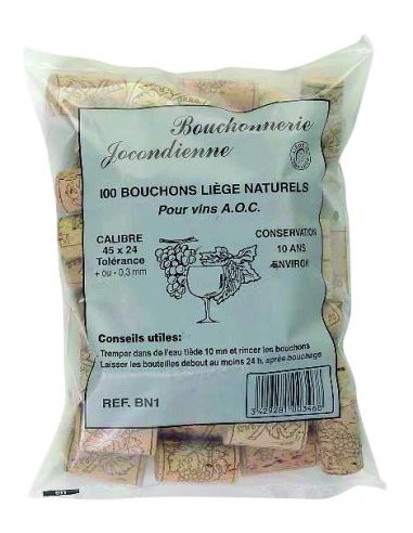 Bouchons X50 Naturel 45x24 10a - BOUCHONNERIE JOCONDIENNE