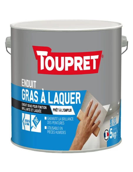 Enduit Gras A Laquer 5kg - TOUPRET
