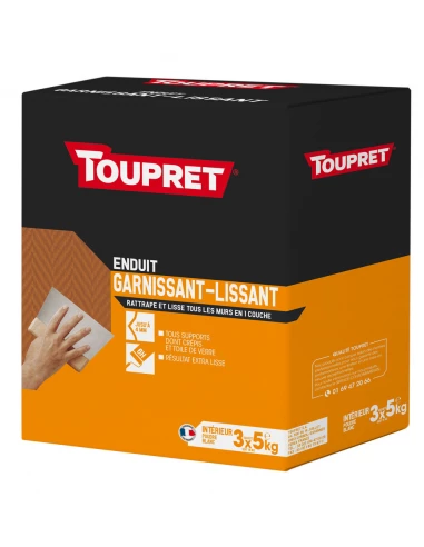 TOUPRET Hautes Performances Enduit garnissant 2en1_3x5kg_poudre - TOUPRET