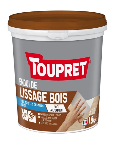 Pate de Lissage bois 1.5kg - TOUPRET