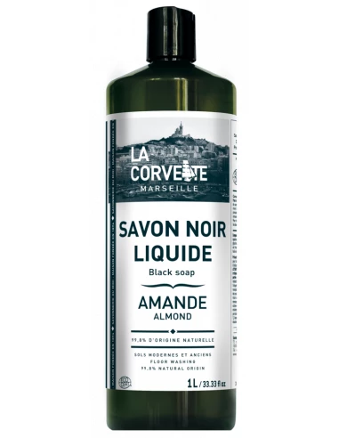 Savon Noir 1l Huile De Lin Amande - LA CORVETTE