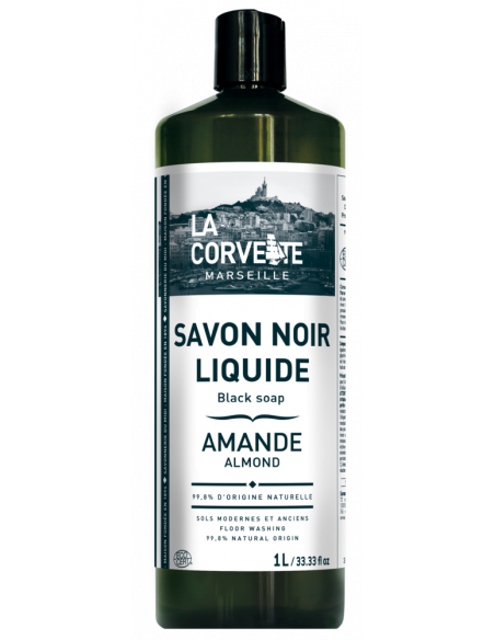 Savon Noir 1l Huile De Lin Amande - LA CORVETTE