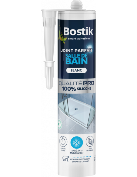 BOSTIK Joint Parfait Salle de Bain 280ml blanc - BOSTIK