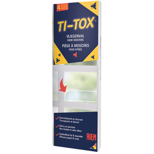 Piege A Mouche Vitre Ti-Tox 4pieces - RIEM