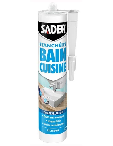 Mastic silicone Bains & Cuisine 280ml incolore - SADER