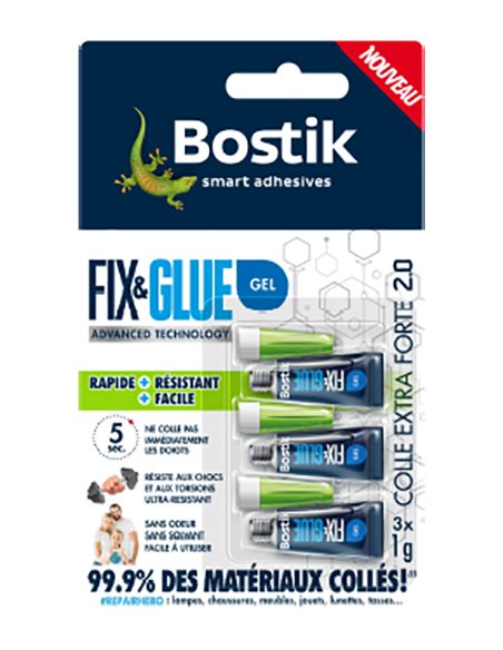 Bostik Fix & Glue Gel 3 X 1gr - BOSTIK
