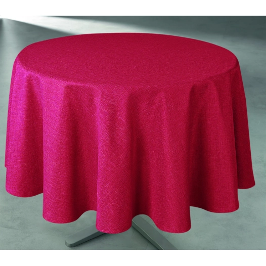 Nappe Polyester Ronde Ø160cm Tissage Rouge sur Cintre - ACCESS DECO
