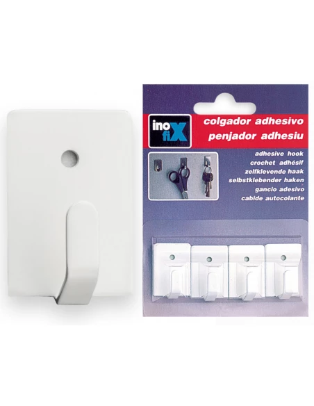 Support Mural Adhesif Blanc (BLISTER 4 Unites) Inofix