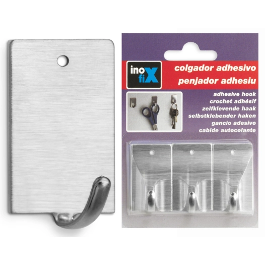 Patere Adhesive Acier (BLISTER 3 Unites) Inofix