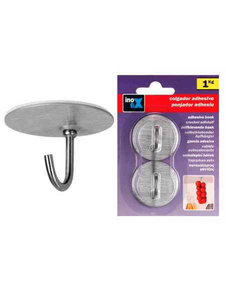 Support Mural Adhesif Inox (2 Unites) Inofix