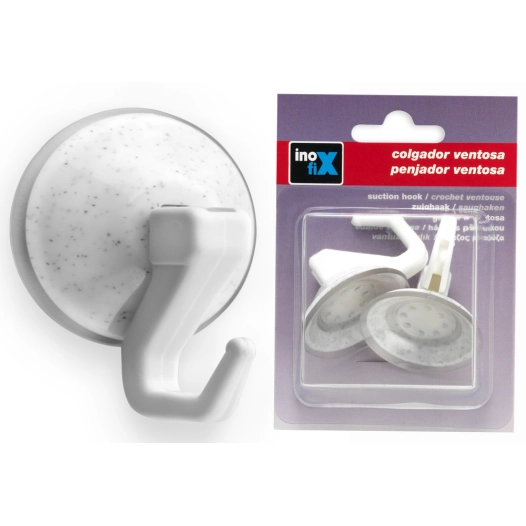 Support Ventouse 42mm Blanc, Articulé (BLISTER 2 Unites) Inofix