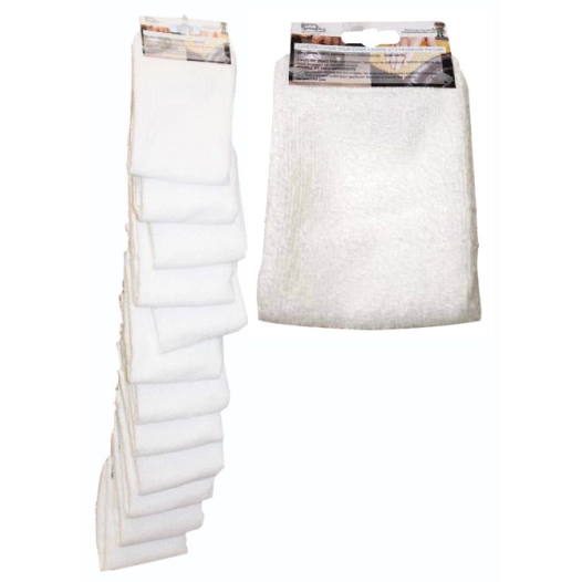 Epongette Blanc 32x32 Cross X12 - TISSAGES DE BEAULIEU