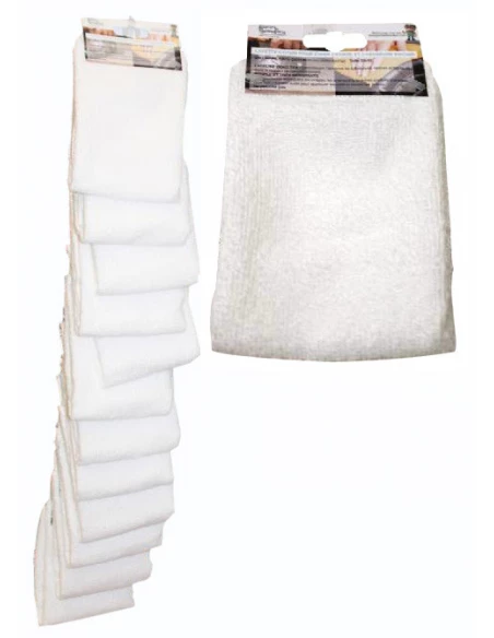 Epongette Blanc 32x32 Cross X12 - TISSAGES DE BEAULIEU