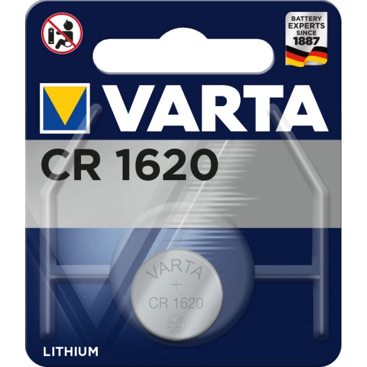 10 Pile Varta Lithium Cr1620 3v (EMBALLAGE 1 Unit) Ø16x2,0mm