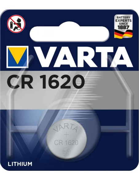 10 Pile Varta Lithium Cr1620 3v (EMBALLAGE 1 Unit) Ø16x2,0mm