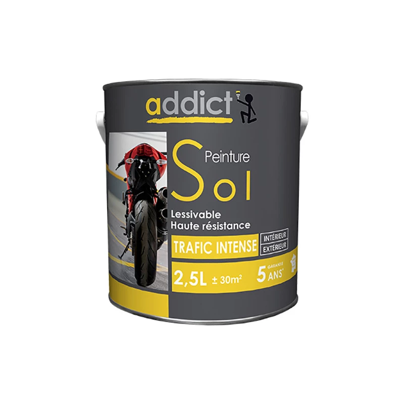 Peinture Sol 2.5 litres gris argent - ADDICT