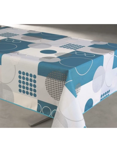 Toile cirée déco Zoé 140cmx20ml Bleu - ACCESS DECO