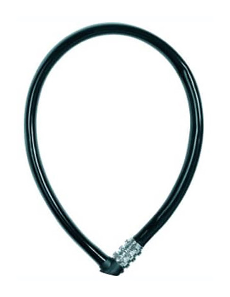 Antivol Cable Combi Noir 0m65x6mm - ABUS