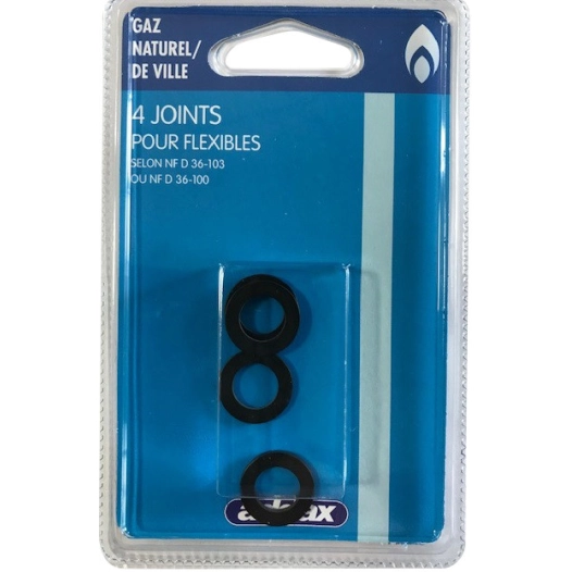 4 Joints Noirs Gaz Naturel G 1/2 - ADDAX