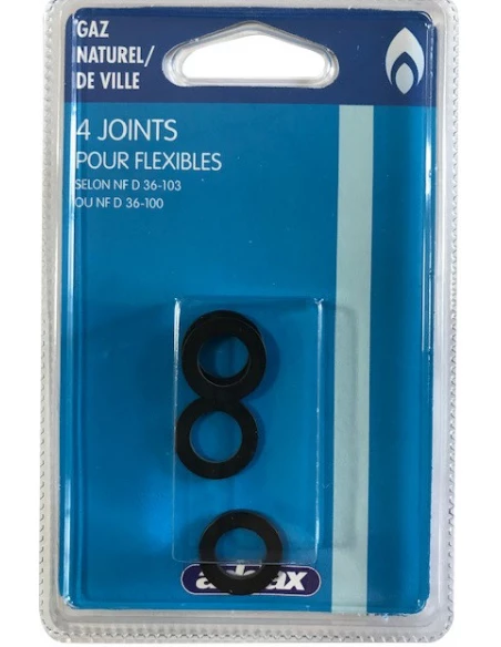 4 Joints Noirs Gaz Naturel G 1/2 - ADDAX