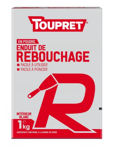 TOUPRET Basique & Chantiers Enduit pour reboucher R poudre_1kg - TOUPRET