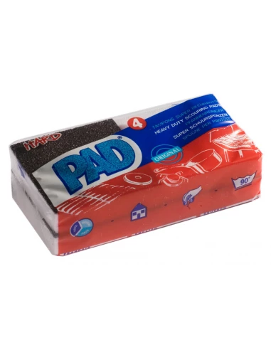 Tampon super récurant sur éponge synthétique Lot de 4 - PAD