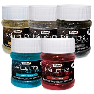 Colorant Paillettes Saphir Pot80ml - PAILLETTES