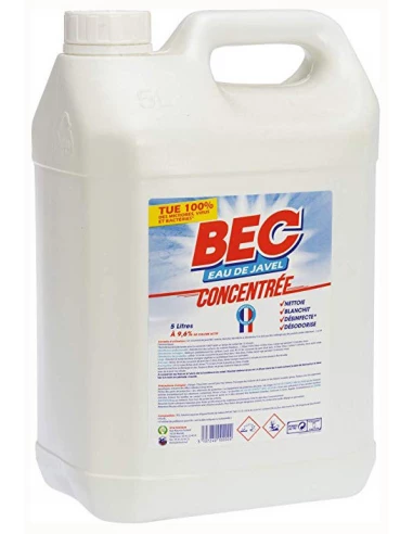 Javel Concentrée 36° 9,6% Chlore Actif 5L - BEC