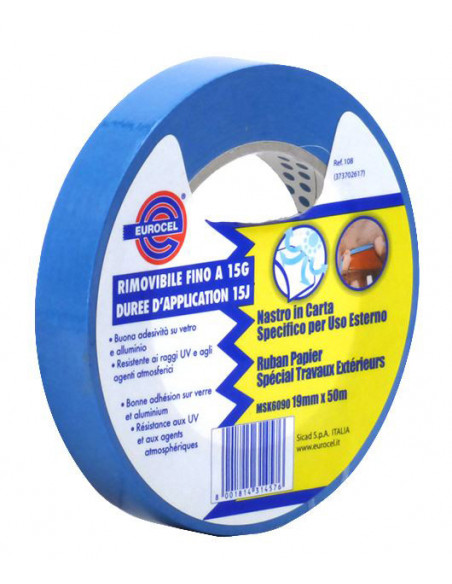 Adhesif Toile Masquage Bleu19x50 - EUROCEL