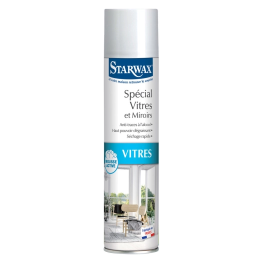Nettoyant Vitres anti-traces Alcool Aerosol 400ml - STARWAX