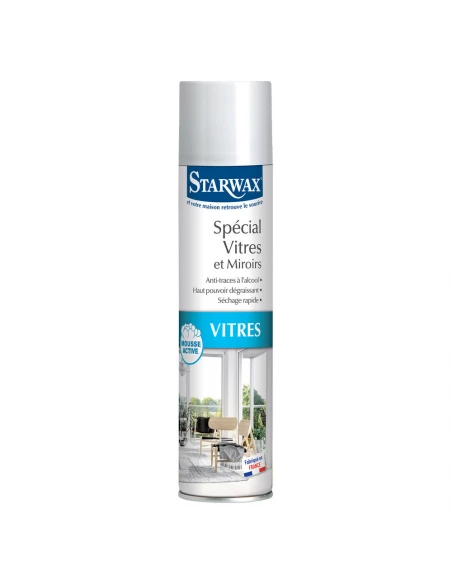 Nettoyant Vitres anti-traces Alcool Aerosol 400ml - STARWAX