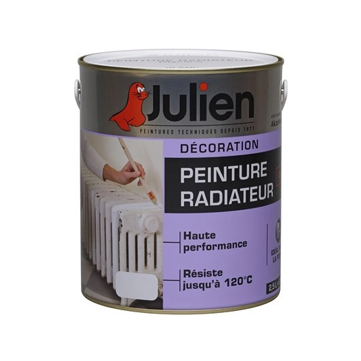 Peinture Radiateur Blanc Satinée 120° Glycero 0l5 - JULIEN