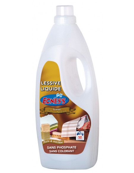 Lessive Liquide au Savon de Marseille 2 litres - ECNESS