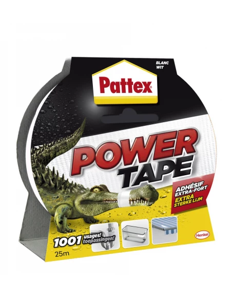 Adhesif Power Tape 5x25m Blanc - PATTEX