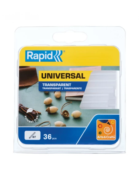 Colle Transparente 90mm x36 sticks Diam 07mm - RAPID