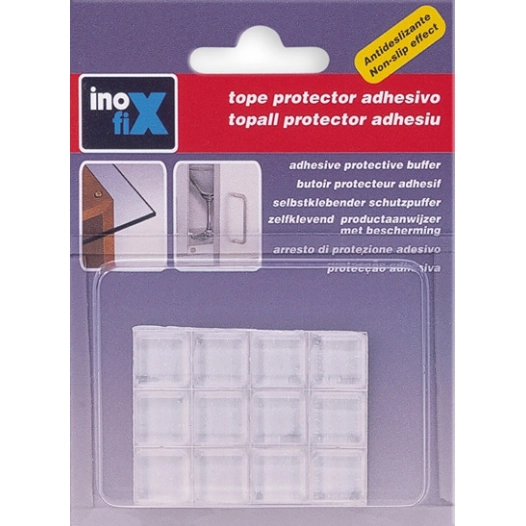Tampons De Protection Adhésifs Pour Étagère Ø12,7 X 12,7 X 3,1 Mm (BLISTER 12 Uni.) Inofix