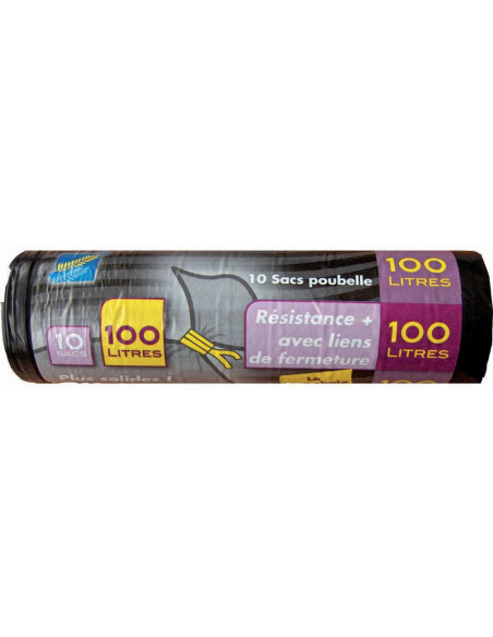 Sac Poubelle Renforcé 100L BREF Sac poubelle renforcé, 100L, 40 microns - BREF