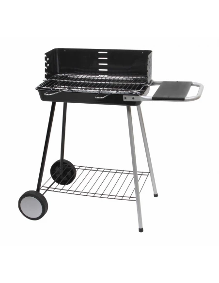Barbecue à Charbon Milano Noir sur Roulettes - SOMAGIC