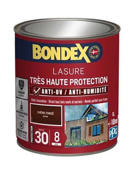 Lasure 8ans Très Haute Protection Satiné Bidon 1L - BONDEX