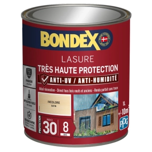 Lasure 8ans Très Haute Protection Satiné Bidon 1L - BONDEX