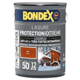 Lasure 12ans Protection Extrême Satiné Bidon 5L - BONDEX