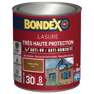 Lasure 8ans Très Haute Protection Satiné Bidon 1L - BONDEX
