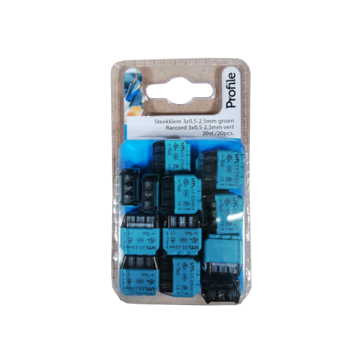 Raccord Rapide 3x2.5mm Trans 20pc - PROFILE