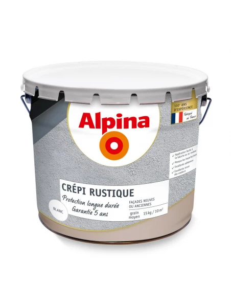 Crépi Extérieur 5ans 15kg Blanc - ALPINA