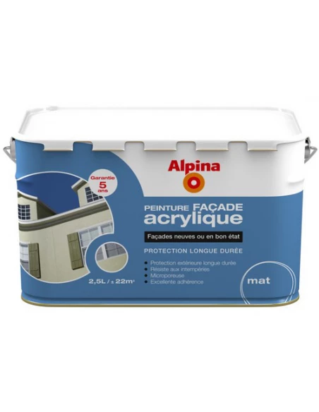 Peinture Façade Acrylique 5ans 2l5 Ton Pierre - ALPINA