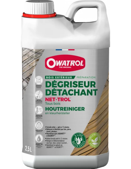 Dégriseur Bois Extérieurs Owatrol Net-Trol 2,5 L | Terrasses, Bardages & Meubles