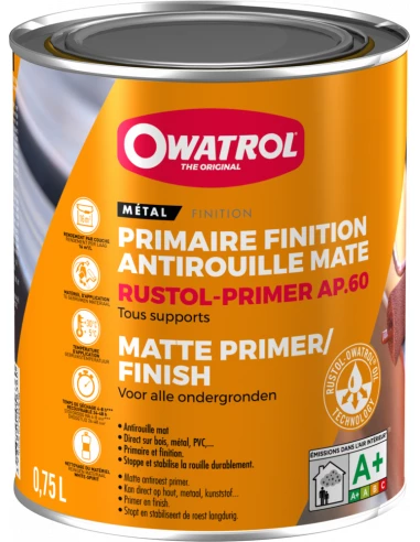 Antirouille Primer Ap60 Noir 0l75 - OWATROL